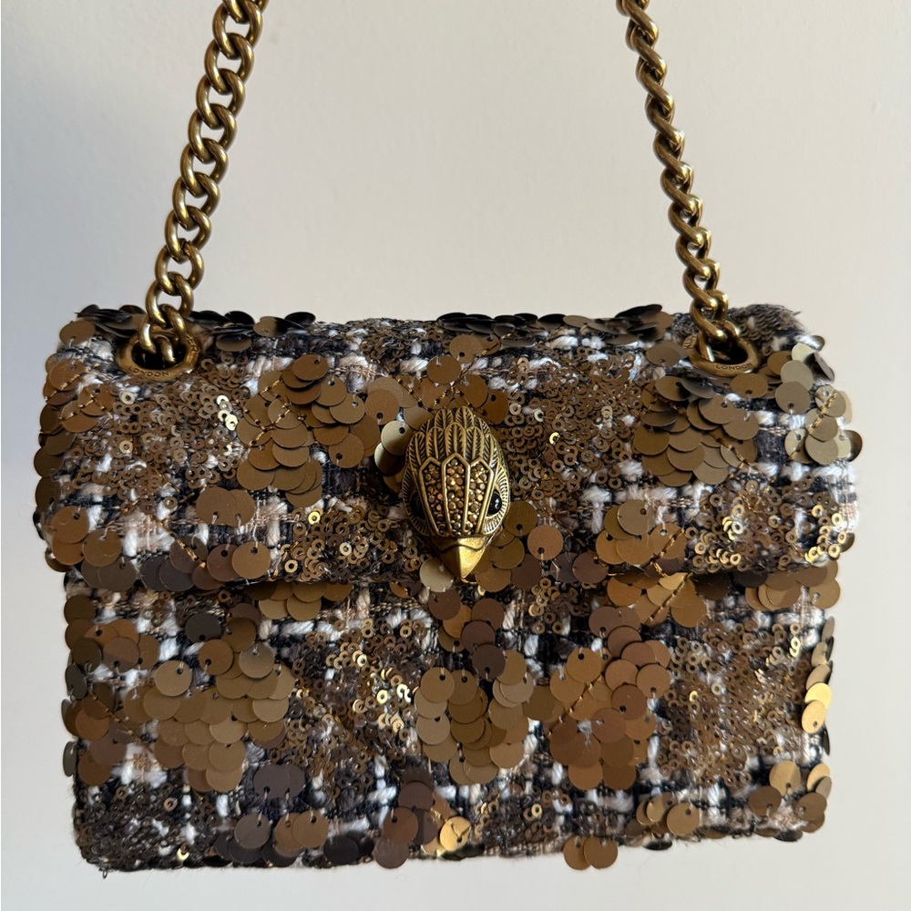 Kurt Geiger Gold Sequin Shoulder Bag